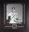 Mickey Mantle New York Yankees MLB Framed Photograph Bat on Shoulder with Team Medallion
