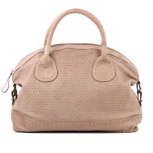  FEYNSINN besace weekend HOLY - bagage à main en cuir - sac de voyage chamelle-beige (44 x 35 x 11 cm)