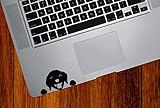 Dog Labrador Watching - Trackpad / Keyboard - Vinyl Decal Copyright &copy; Yadda-Yadda Design Co. (3"w x 1.75"h) (BLACK)