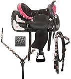 Black Western Horse Saddle Tack Show 15 17