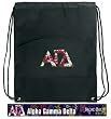 Alpha Gamma Delta Drawstring Bag Cinch Alpha Gamma Draw String Back Pack - For Boys Girls Students or Adults