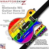 Rainbow Stripes Skin by WraptorSkinz TM fits Nintendo Wii Guitar Hero III ( ....