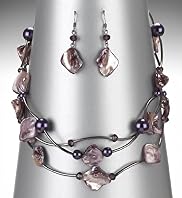 Multi-Strand Necklace & Drop Earring Set