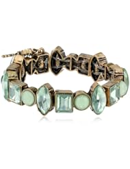 Betsey Johnson "Mint Multi" Crystal Gem Stretch Bracelet, 7.5"
