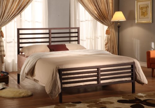 Bronze Metal Twin Size Bed Headboard Footboard Rails & Platform
