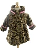 Corky And Company Girls Brown Leopard Wrap Swing Winter Coat