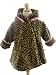 Corky And Company Girls Brown Leopard Wrap Swing Winter Coat
