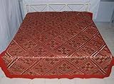 Awesome Look Home Decorative Bedspread Bed Sheet with Floral Silk Thread Em ....