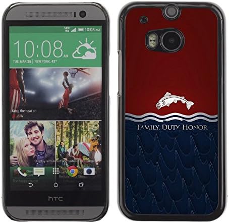 Snap-on Series Plastic Back Case Shell Skin Cover for HTC One ( M8 ) , ( Family Duty Honor Tully )