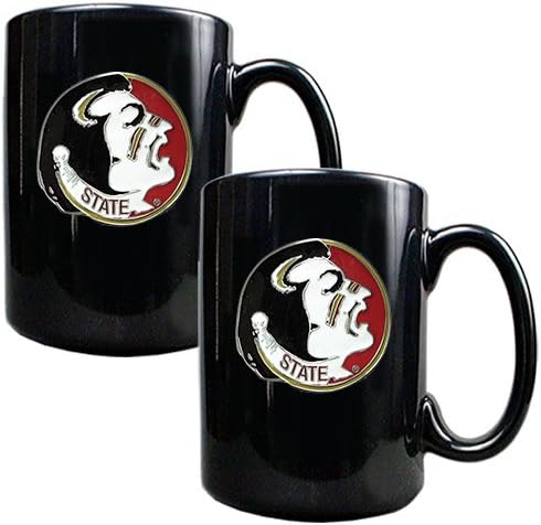 GAP CollegeFlorida State Seminoles 15oz Ceramic 2pc Coffee Mug Set Black