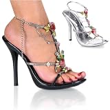 Pleaser Shoes WomenÕs ECLAIR-26, 4 3/4" Stiletto Heel Rhinestone Back Strap Mini-Platform Sandal