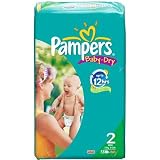 Pampers Baby Dry Gr.2 Mini 3-6 kg Sparpaket, 2er Pack (2 x 58 Stück)