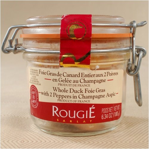 Whole Duck Foie Gras in Aspic with Peppers And Champagne by Rougie by Gourmet Food Store