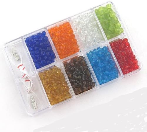 1 Box Mix Loose Tube Glass Mini Seed Bead /Beading Cord/Clasp 8 Colors In bulk