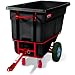 Rubbermaid Towable Dump Truck, Black, 1400 lbs Load Capacity, 40