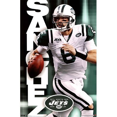 (22x34) New York Jets Mark Sanchez with Football Sports Poster Print