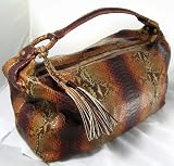 Angela Di Verbeno Handbags (Pine Nut Brown) Python Skin Hobo Bag