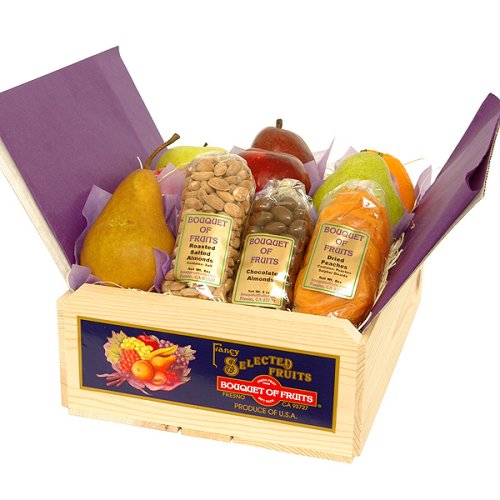 Sacramento Fruit and Nut Gift Crate by Bouquet of Fruits