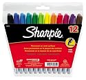 Sharpie Fine Point Permanent Markers, 12 Colored Markers(30072)