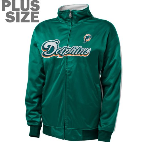 Miami Dolphins Women's Plus Size Full-Zip Track Jacket
