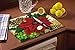 CounterArt Glass Cutting Board, 14-7/8 by 11-3/4-Inch, Poinsettias and Pinecones