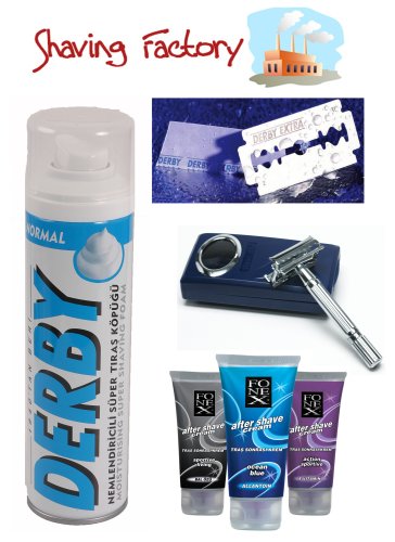 Shaving Factory Shaving Set (Derby Extra, Derby Foam, Fonex AS Cream, SF Razor) Images