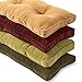 Greendale Home Fashions Nook Cushion Set, Cherokee Solid Microfiber, Wine Pack of 4.