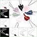 YYout Natural Stone Angel Pendants Lapis Lazuli Reiki Healing Crystal Guardian for Necklace with Stainless Steel Chain