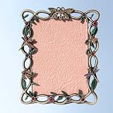 Wrought Pewter Lattice Swarovski Crystals Dragonfly Picture Frame for a 3 x 4...