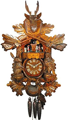 German Cuckoo Clock 1-day-movement Carved-Style 19.00 inch - Authentic black forest cuckoo clock by August Schwer