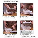 SpaRoom Aromamist Ultrasonic Essential Oil Diffuser and Mister Black, 1.3 Pound