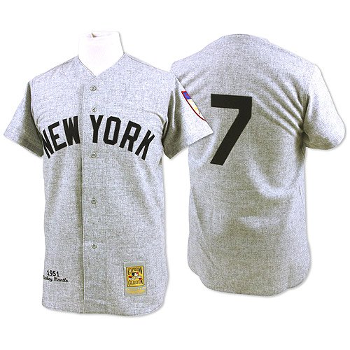 New York Yankees Authentic 1951 Mickey Mantle Road Jersey By Mitchell & Ness 40
