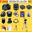 Canon EOS Rebel Xsi (A.k.a. 450d) SLR Digital Camera Kit (Black) with 18-55mm Is Lens + Huge Accessories Package Including Wide Angle Macro Lens + 2x Telephoto + 3 Pc Filter KIT + 32gb Sdhc Memory Card + Hdmi Cable + 2x Extended Life Batteries + Carrying Case + Tripod & Much More Including Free Shipping !!