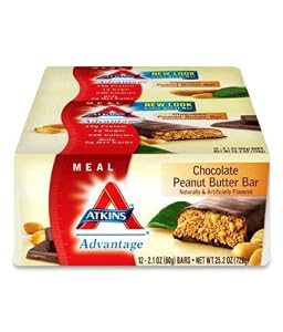 Atkins Advantage Bars, Chocolate Peanut Butter , 2.1-Ounce Bars (Pack of 12)