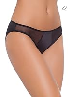 SELENE Pack x 2 Braguita Bikini Microfibra Negro XL