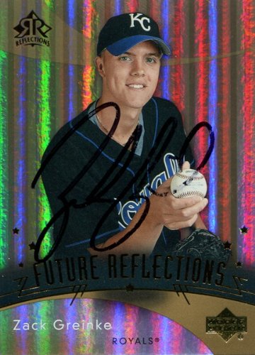 Zack Greinke Autographed/Hand Signed 2005 UpperDeck No.126 Kansa City Royals Baseball Card
