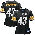 Troy Polamalu Black Reebok Replica Pittsburgh Steelers Women's Jersey
