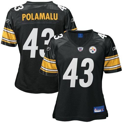 Reebok Pittsburgh Steelers Troy Polamalu Women's Replica Jersey Small