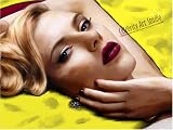 SCARLET JOHANSSON MIXED MEDIA PAINTING W ACRYLIC, OIL ON CANVAS 28X20X3/4