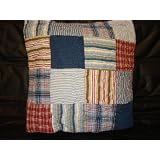 Blue Patchwork 16 Decorative Pillow by Amity Home