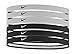 Nike Swoosh Sport Headbands (6 pk, OSFM, Black/White) Hairbands