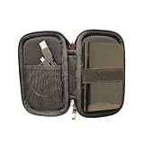 CaseCrown Double Memory Foam Thin Pouch Case (Checkered Style) For Toshiba 500 GB USB 2.0 Portable Hard Dive HDDR500E04XL (Liquid Blue)