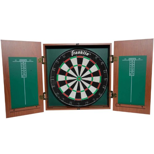 Franklin Sports Bristle Dartboard with Cabinet On Sale