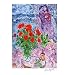 Red Bouquet With Lovers - Poster by Marc Chagall (11 x 12)
