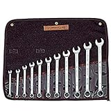 Wright Tool 911 Full Polish 12 Point Combination Wrench Set 3/8" - 1" (11-Piece)