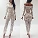 Elegant New Women Lace No Liner White Sheer Sexy Long Sleeve Boat Neck Jumpsuits