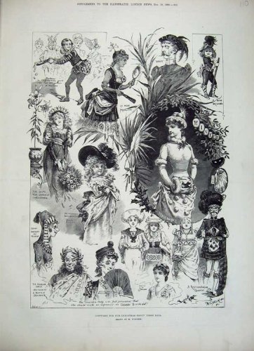 1882 COSTUMES CHRISTMAS FANCY DRESS BALL EGYPT ROMAN