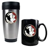 Florida State Seminoles NCAA Stainless Travel Tumbler And Ceramic Mug Set