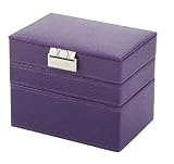 Purple mini Stackers Jewelry Box Storage for Charms Beads Earrings Chains Box Set of all 3 Trays