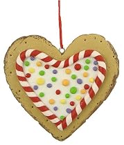 Heart Shaped Frosted Christmas Cookie Ornament